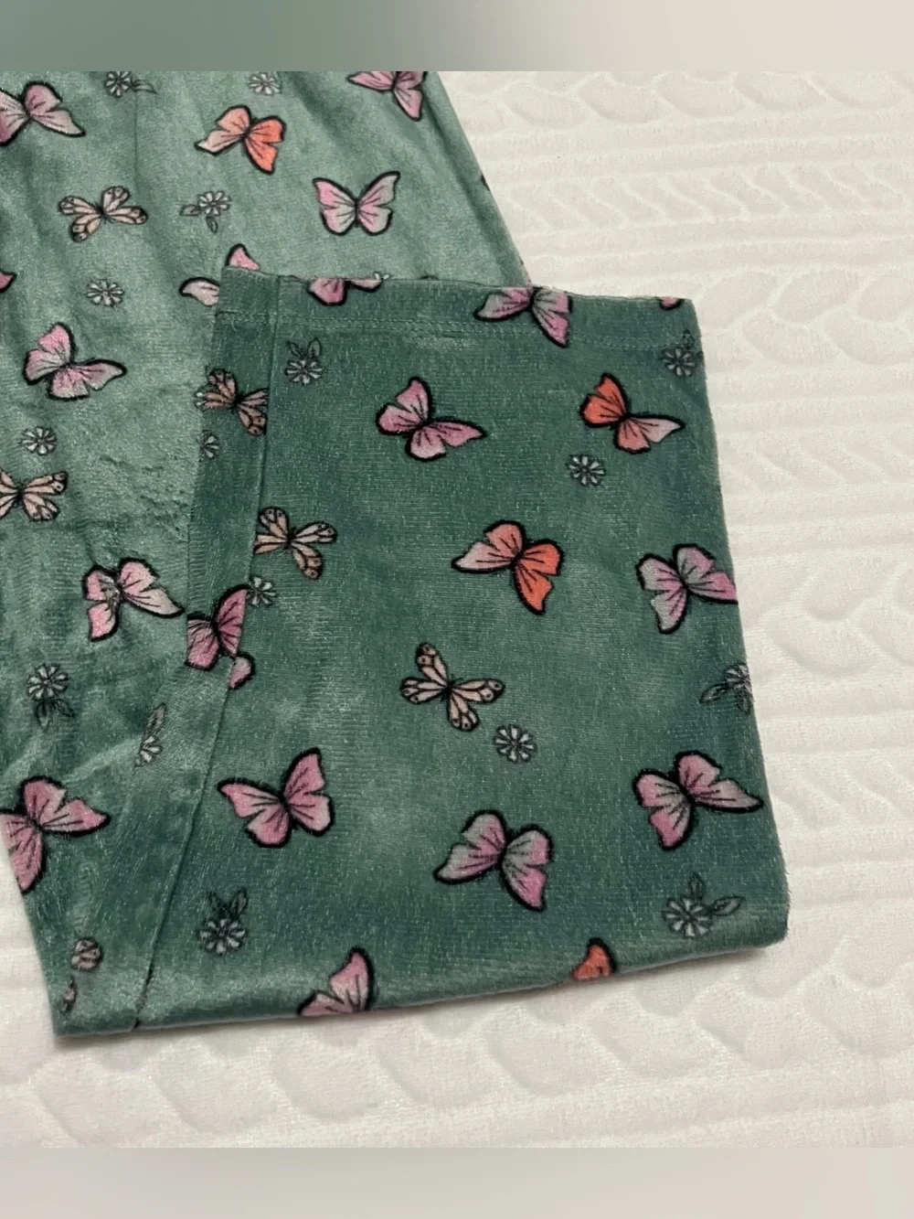 💗 Wonder Nation‎ - Girls Green Butterfly Print Pajama Bottoms
